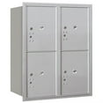 thumbnail image 2 of 10 Door High Recessed Mounted 4C Horizontal Parcel Locker with 4 Parcel Lockers in Aluminum with USPS Access - Rear Loading, 2 of 3