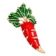 thumbnail image 1 of Broche de nahoria de rojo de aleación, broche de de nahoria de cristal para mujer Hugo Broches de zanahoria esmaltados, 1 of 10