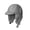 Gray single cap, variant on Adjustable Hooded Caps Lightweight Ear Flap Down Hat Outdoor Sport Headwear