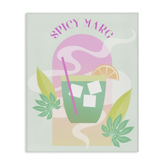 Stupell Industries Spicy Marg Cocktail Food & Beverage Painting Wrapped Canvas Art Print Wall Art, 16 x 20