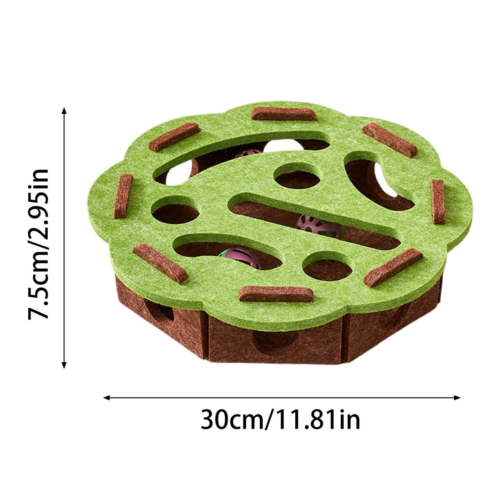 Interactive Cat Puzzle Toy Stimulating Mental Enrichment Game For Indoor Maze With And Pet Toys,Green A,3PCS