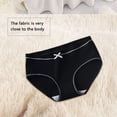 thumbnail image 4 of Qarigey Ropa interior elástica para mujer, calzoncillos de algodón para niña, bragas transpirables que absorben la humedad, ropa interior diaria Ropa interior negro SG Qarigey AP000432-12, 4 of 6