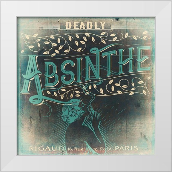 Sophie 6 12x12 White Modern Wood Framed Museum Art Print Titled - Deadly Absinthe Paris