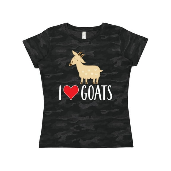 Inktastic Goat Cute I Love Goats Farm Animal Women's T-Shirt