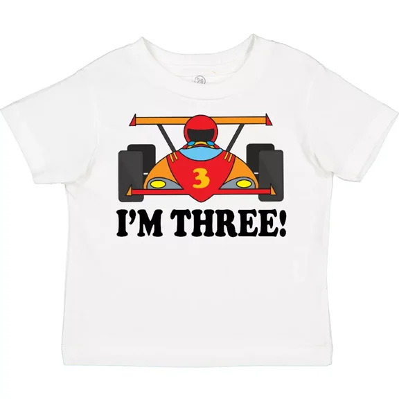Race Car 3Rd Birthday Toddler T-Shirt Im Three 3 Year Old Turning Boys Baby Clothing, Cute Baby Shirt, TODDLER SHORT SLEEVE TEE BELLA CANVAS 3001T