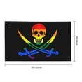 thumbnail image 2 of Pirate Flag for Outside 5x3 Ft Double Sided Jolly-Roger Flag with Cross Knife Flags Outdoor Pirate Flags for Boat Polyester Material with 2 Metal Grommets Easy to Install and Disassemble, 2 of 9