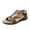 BROWN, variant on Womens Sandals Arch Support T-Strap Orthopedic Flat Sandals Comfortable Summer Shoes