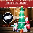 thumbnail image 4 of Giant Christmas Inflatable Tree with Santa, Snowman, Penguin, Weatherproof Polyester for Yard, Garden, Indoor, 4 of 12