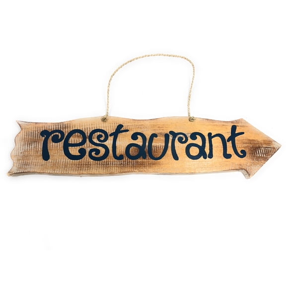Restaurant Driftwood Sign 20" - Tiki Bar Decor | #snd2505550