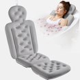 thumbnail image 1 of Almohada de baño para todo el cuerpo VOXOR para bañera con bolsa de lavandería gris, 1 of 7