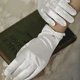 thumbnail image 2 of Women Sunscreen Anti-UV Elastic Thin Mittens Satin Pearl Pendant Short Gloves, 2 of 5