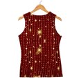 thumbnail image 6 of QASIEATN Women Print Daily Summer Shirts for Women's O Neck Tank Tops Print Blouse Sleeveless Workout Shirts Casual Loose Tees, 6 of 9