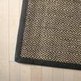 thumbnail image 3 of SAFAVIEH Martha Stewart Natural Fiber Cyan Bordered Area Rug, Natural/Dark Grey, 6' x 6' Square, 3 of 9