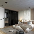 thumbnail image 3 of Doors55 Door55 3 Panel Glass Sliding Closet Door, Aluminum Frame, Silent Glide Technology, Closet Doors Sliding, Closet Doors for Bedrooms, Double Door Sliding Closet Doors, 3 of 4