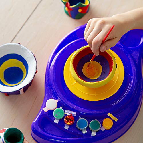IAMGlobal Pottery Wheel, Art Craft Kit, DIY Pottery Studio, Craft Activity, Artist Studio, Ceramic Machine with Air-Dry Clay, Educational Toy for