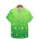 thumbnail image 2 of Ceisia Men's St. Patrick's Day Gradient Shamrock Heart Print Short Sleeve Turndown Collar Stretch Casual Shirt Multicolor M Gifts, 2 of 5