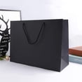 thumbnail image 3 of SHIPKEY 20 Pcs Large Paper Bags, 14x5x10 inches Black Packings for Perfumes, Clothes and Shoes Storage, 3 of 7