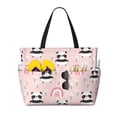 thumbnail image 1 of Fotbe Cute Cartoon Panda Bolsa de Viaje para Playa - Resistente al Agua, Bolsa Tote de Gran Capacidad y Ligera con 7 Bolsillos para Mujeres y Hombres, 1 of 7