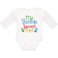 thumbnail image 3 of Inktastic Gammie Loves Me Grandkids Boys or Girls Long Sleeve Baby Bodysuit, 3 of 5