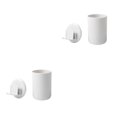 thumbnail image 1 of sweethay Soporte para cepillo de para colgar en la pared, estante de almacenamiento para baño, organizador de de inodoro, blanco No.01 2piezas, 1 of 6