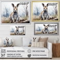 thumbnail image 4 of Designart "Minimalist Kangaroo In Focus" Animals Kangaroo Floater Framed Wall Art Prints, 4 of 5