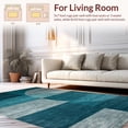 thumbnail image 2 of ODIKA 8'x10' Machine Washable Non-Slip Area Rug, Abstract Circle Modern Style High Traffic Rug, Teal, 138509, 2 of 7