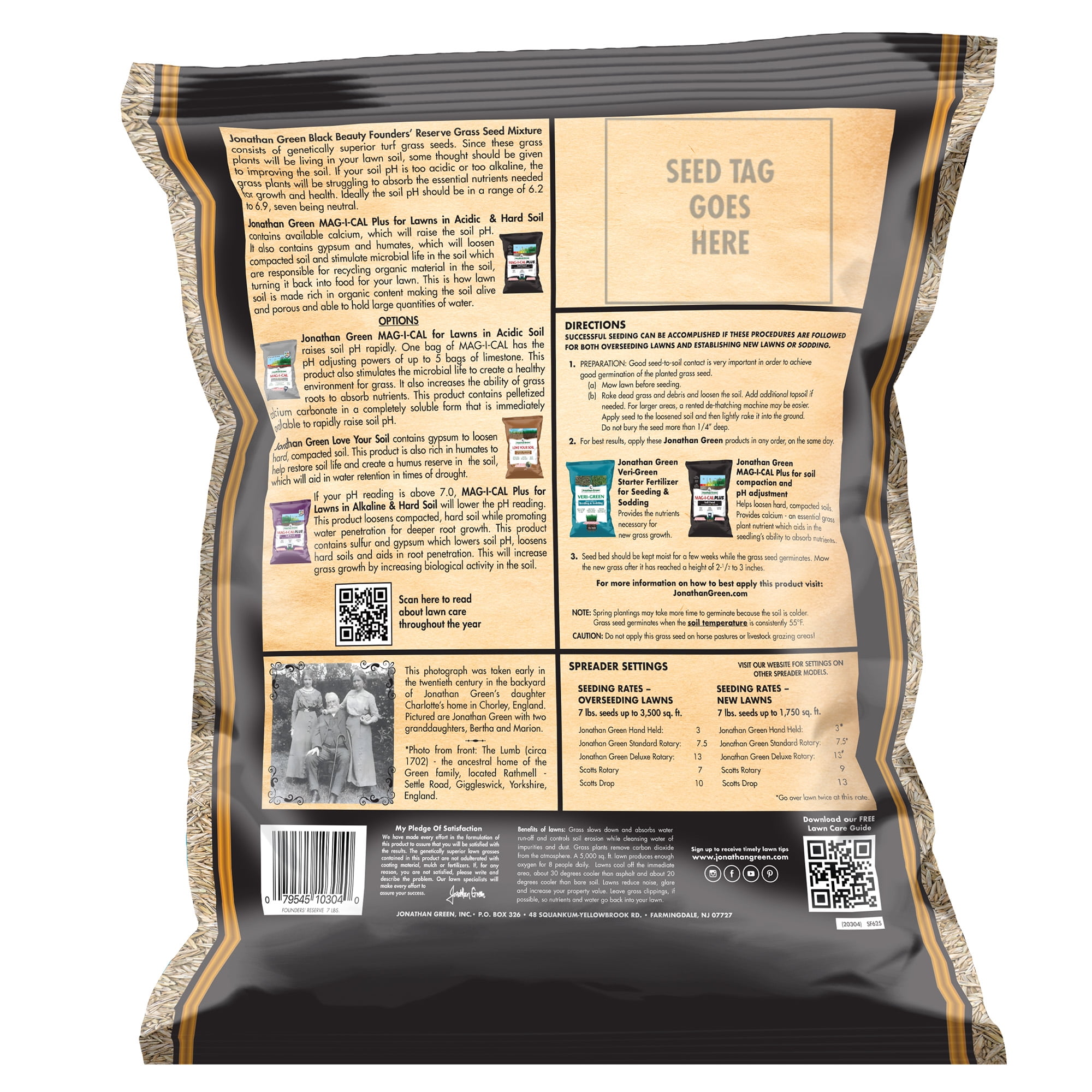 Jonathan Green Black Beauty Founders' Reserve Tall Fescue Grass Seed, 7lbs