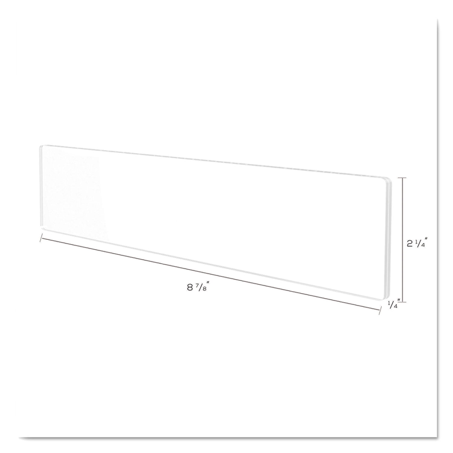 Deflecto Superior Image Cubicle Nameplate Sign Holder, 8 1/2" x 2" Insert, Clear