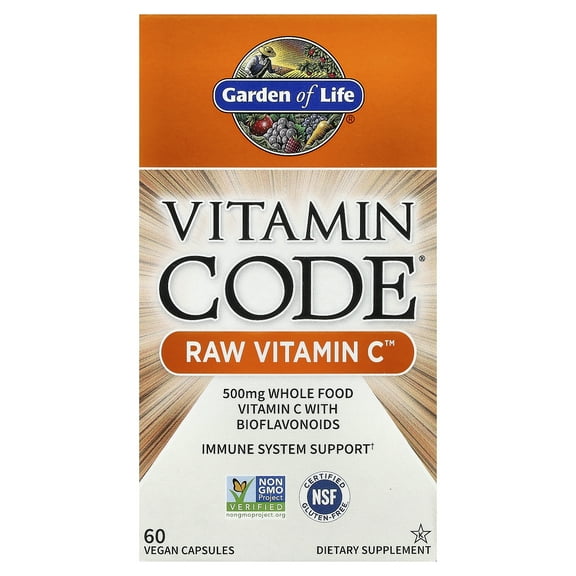 Garden of Life Vitamin Code Raw Vitamin C 60 Vegan Caps