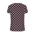 thumbnail image 5 of Trendy Graphic T-shirts Womens Short Sleeve Polka Dots Print V Neck Loose Summer Casual Tops Cute Tee Shirts (XX-Large, Brown), 5 of 5
