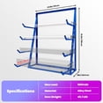 thumbnail image 6 of Heavy Duty 4 Tier Horizontal Lumber Storage Rack, 1000 LBS Load Capacity Free Standing Cantilever Rack, 47.6"W x 61.4"H x 16"D, 19.3" Arm Depth, for Basement Garage, 6 of 7