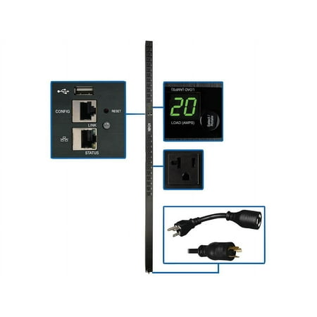 UPC: 0037332205315 | Tripp Lite – PDUMV20NETLX – Tripp Lite PDU Switched 1.9kW 120V 24 5-15/20R 20A LX Platform 0URM TAA – Switched – NEMA