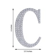 thumbnail image 3 of Efavormart 4" Letter C Silver Self-Adhesive Rhinestone Number Stickers for DIY Crafts, Handicraft Art, Graduation Cap Decorations Birthday Party, Wedding Alpha-Numeric stickers, 3 of 10