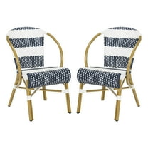 Safavieh Sarita Outdoor Striped Side Chair, Set of 2 - Navy/White