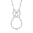 thumbnail image 3 of Rosec Jewels Lab Grown Diamond Infinity Knot Necklace with Chain - Ready to Gift Diamond Pendant for Anniversary, 925 Sterling Silver, 3 of 7