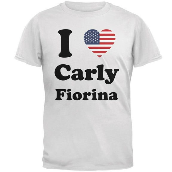 Election 2016 I Heart Carly Fiorina White Adult T-Shirt - 2X-Large