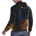 thumbnail image 6 of Uemuo Glowing Snake Dark Forest Pattern Men's Hoodie - Casual Pullover Hoodie with Kangaroo Pocket, Stylish Hooded Sweatshirt for Everyday Wear-Large, 6 of 7