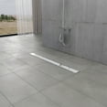thumbnail image 2 of Kingston Brass BSF2821 Watercourse 28-Inch Stainless Steel Linear Shower Drain with Reversible Tile Insert and Flat Grate in Polished Chrome, 2 of 8