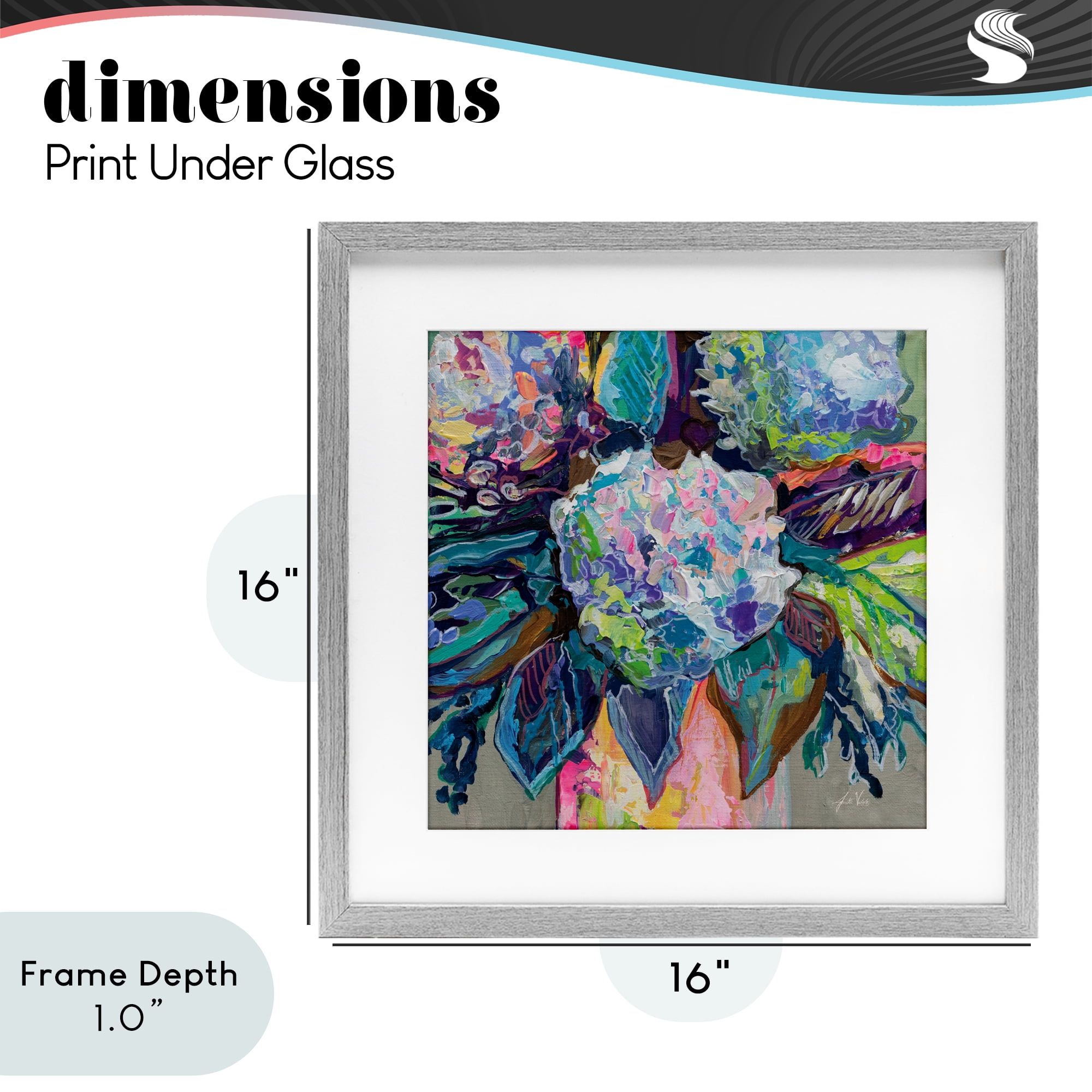 Stupell Industries Love That Gives Bouquet Gray Framed Print Under Glass, design by Jeanette Vertentes