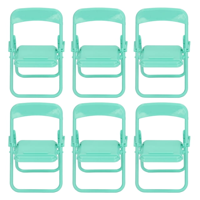 TICFOX Soporte para Teléfono Celular, 20 Piezas Mini Silla En Forma De Soporte para Teléfono Celular Soporte Triangular Plegable para Teléfono para Dormitorio Oficina Verde