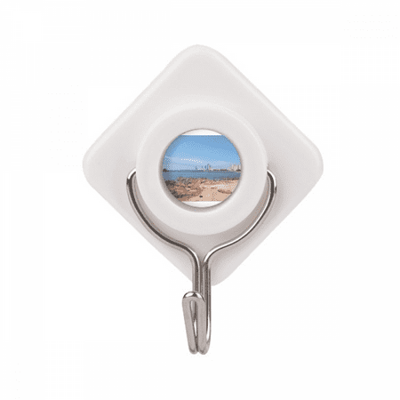 

Beach Seaside Crowd Building Adhesive Wall Hooks Hanging Self Sticky
