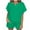 Green, variant on Aofany Womens Summer Two Pieces Set Casual V Neck Short Sleeve Tops and Shorts