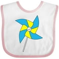 thumbnail image 3 of Inktastic Yellow and Blue Pinwheel Boys or Girls Baby Bib, 3 of 4
