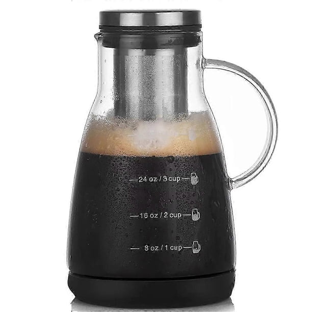 960ml Dual-Use Cold Brew Coffee & Tea Maker, Espresso Ice Drip Glass Pot with Filter,Glass Pot for Home Use
