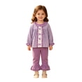 thumbnail image 6 of mgoYE Toddler Baby Girl Outfit Shirts Tunic Top and Ruffle Pants Set for Fall Winter Spring for Gift, Pototshoot and Daily, 6 of 9