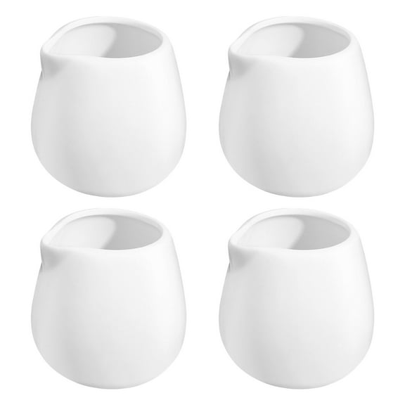 4pcs Ceramic Creamer Pitchers Sauce Cups Creamer Dispenser Sauce Bowls Kitchen Serving Gadget