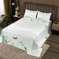 thumbnail image 2 of YST Spring Theme Coverlet King Size Chic Flower Bedding Set, Hydrangea Floral Coverlet Set Girly Butterfly Quilt Set, Beige White Bed Cover Lightweight 3pcs with 2 Pillow Case, 2 of 3