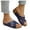 Blue, variant on Women's Slide Sandals Fashion Casual Leather Cross Buckle Platform Wedge Slip on Dress Sandals for Women 2025