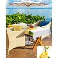 thumbnail image 5 of nqOlkjepod Summer Lemon Outdoor Tablecloth with Umbrella Hole & Zipper, Yellow Watercolor Pastel Country Retro Rectangle Table Cover 60x84 Inch, Dining Waterproof Table Cloth Protector for Patio, 5 of 7