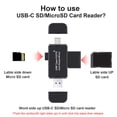 thumbnail image 3 of Lector Tarjetas Adaptador Micro USB A 3 en 1 Tarjeta Dual Lectura C 3.0 Resistencia Sísmica TF para OTG, 3 of 9